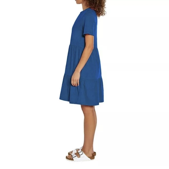 Nwt women's gap blue short sleeve dress - Picture 3 of 3